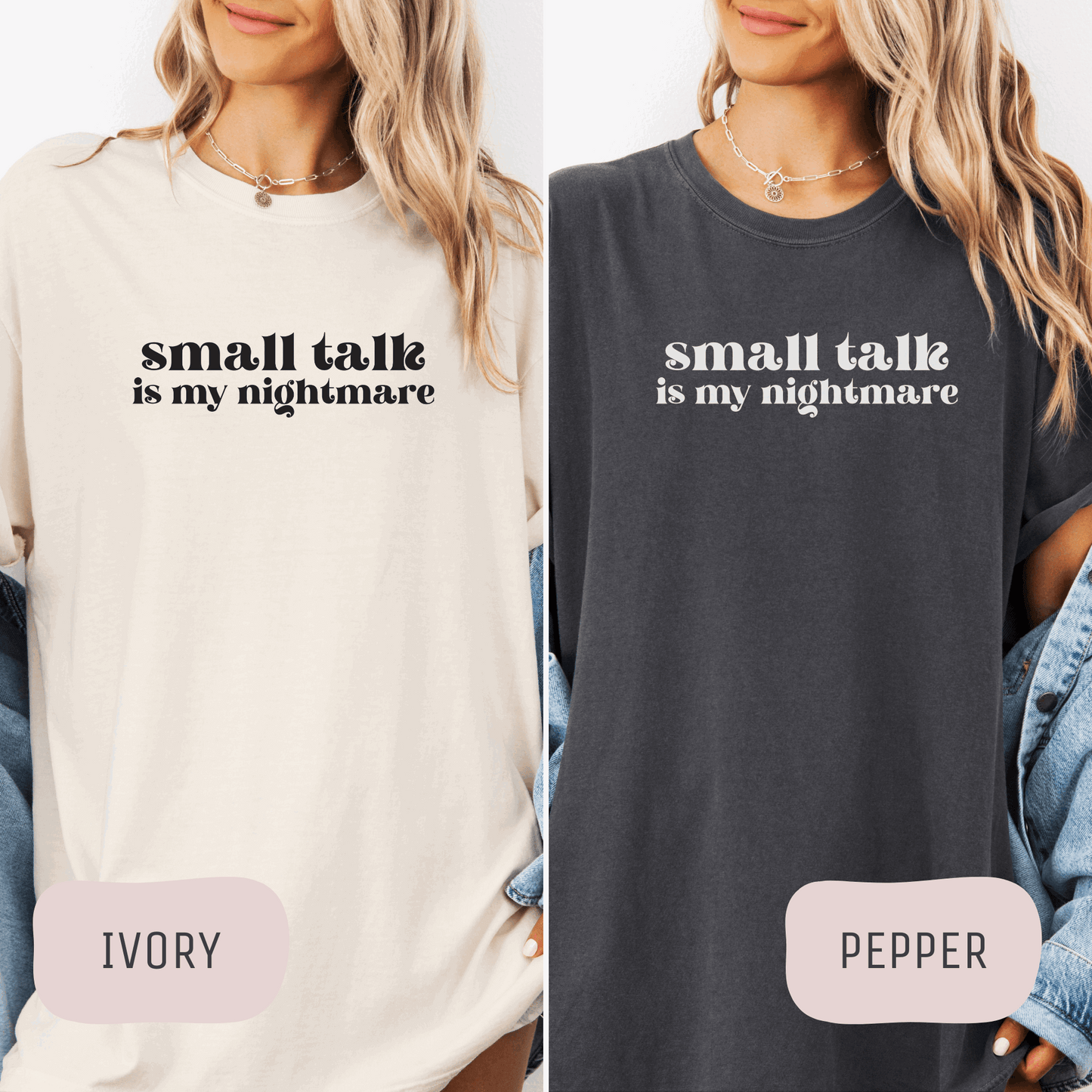 Small Talk is My Nightmare Unisex T-Shirt – Funny Anti-Social & Introvert Tee
