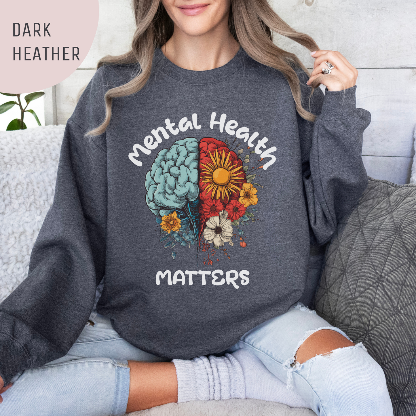 Mental Health Matters Unisex Crewneck Sweatshirt