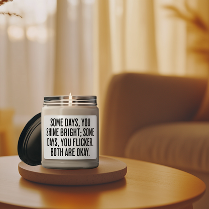 empowering message candle