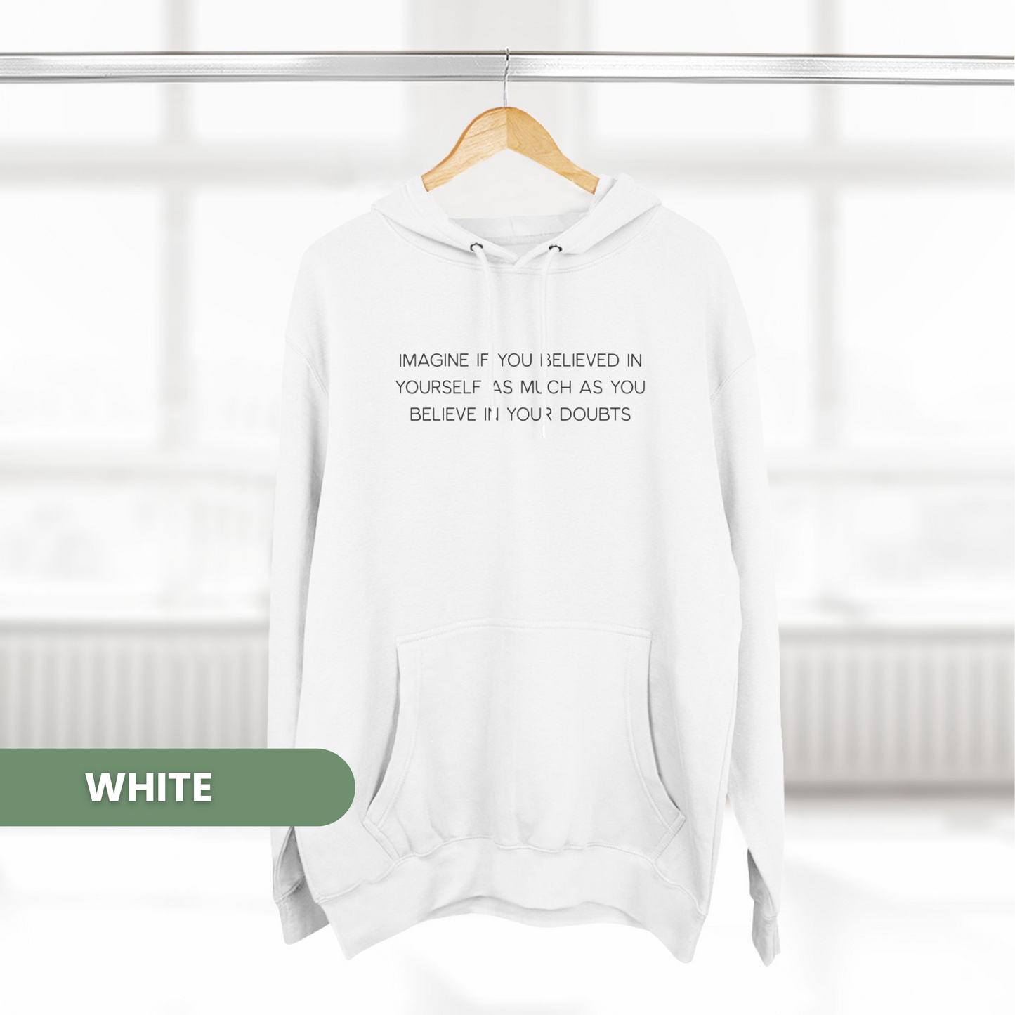 Believe in Yourself Unisex Cotton Hoodie – Cozy, Inspirational, and Minimalist