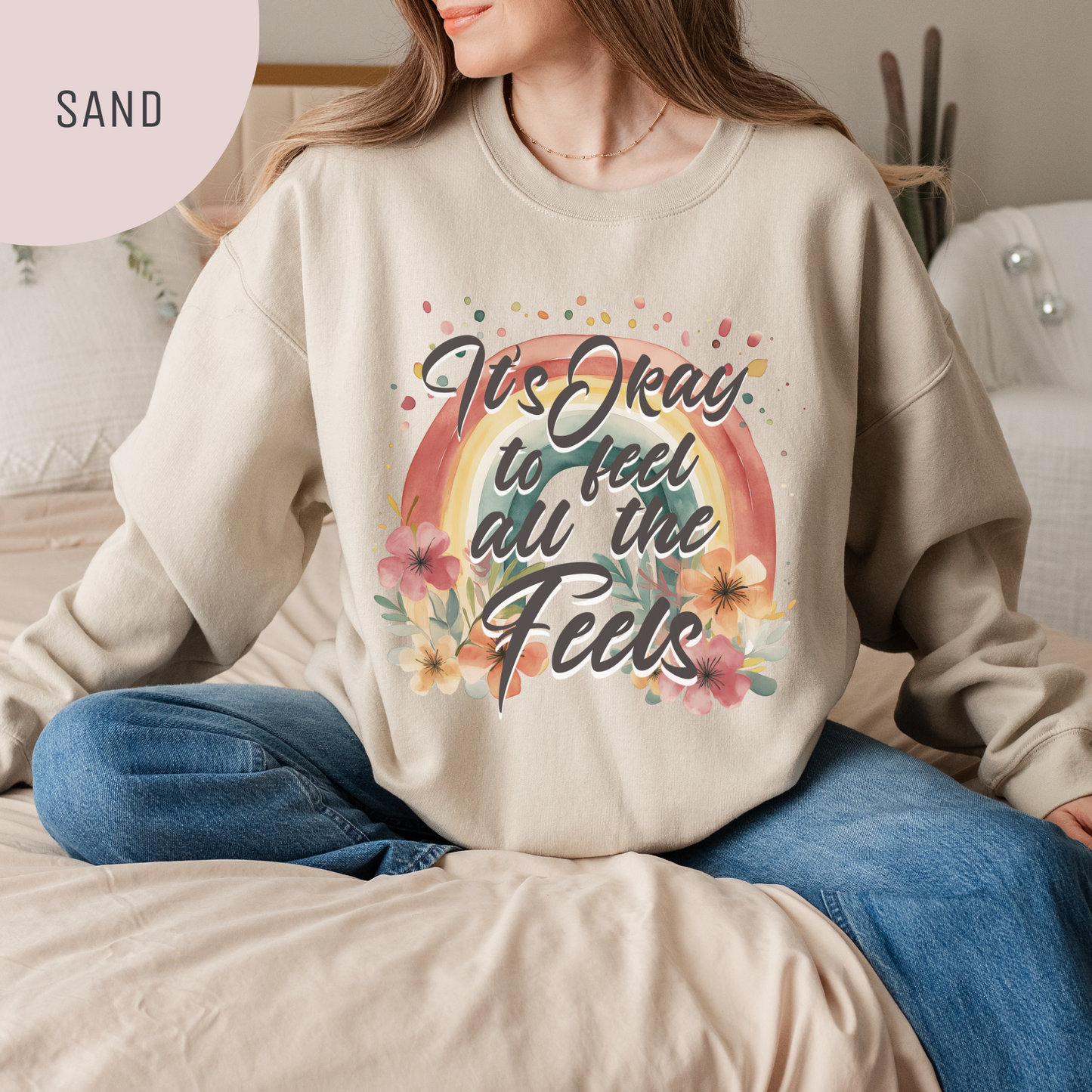 It's Okay to Feel All the Feels Mental Health Awareness Unisex Sweatshirt