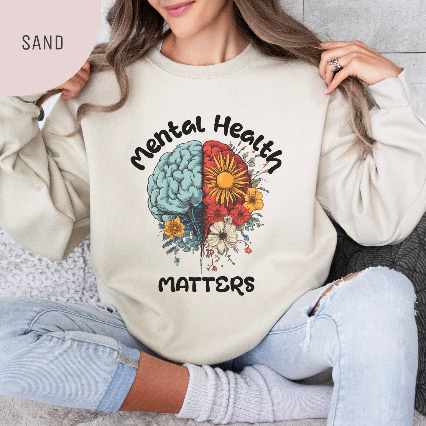 Mental Health Matters Unisex Crewneck Sweatshirt