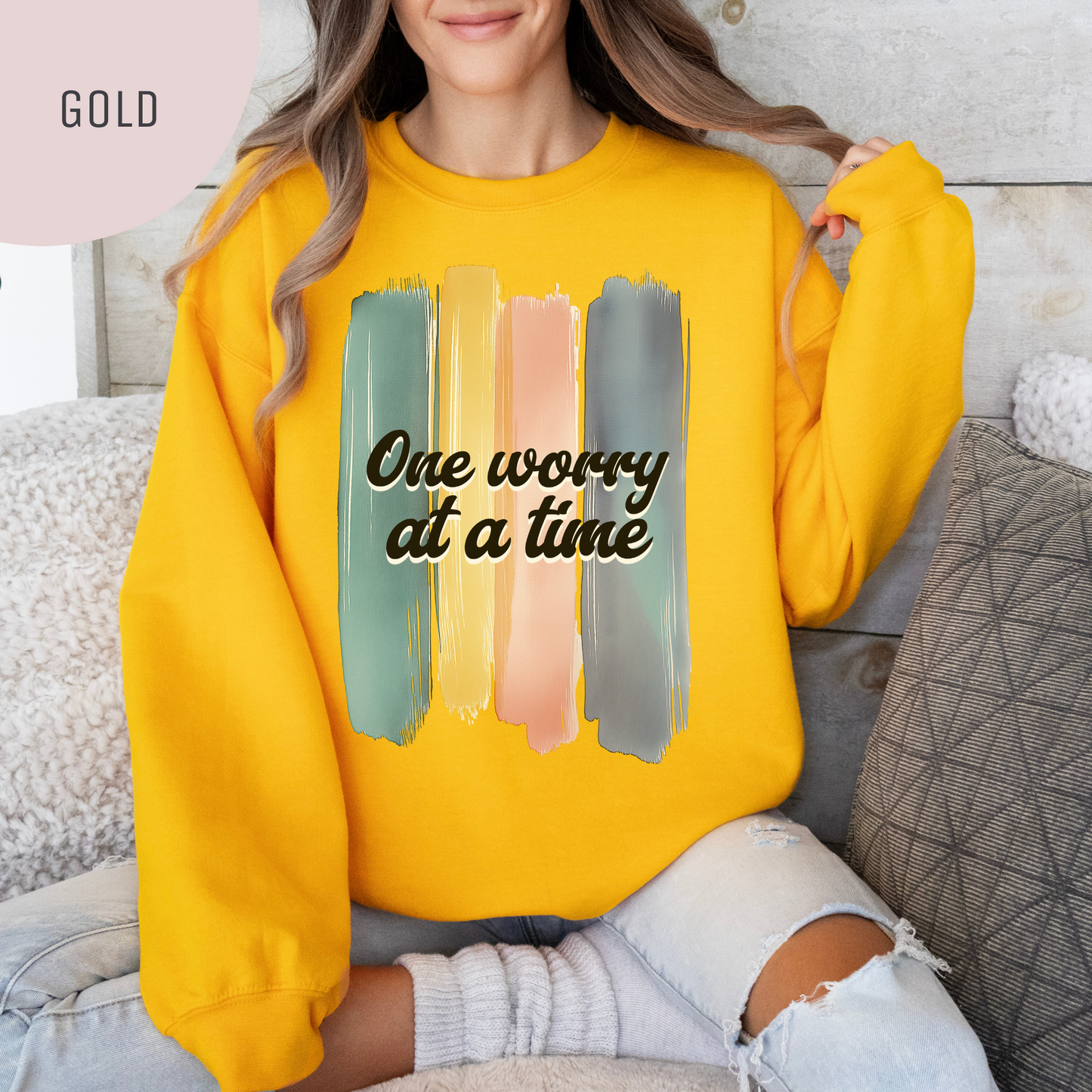 One Worry at a Time Sweatshirt – Anxiety Unisex Sweatshirt