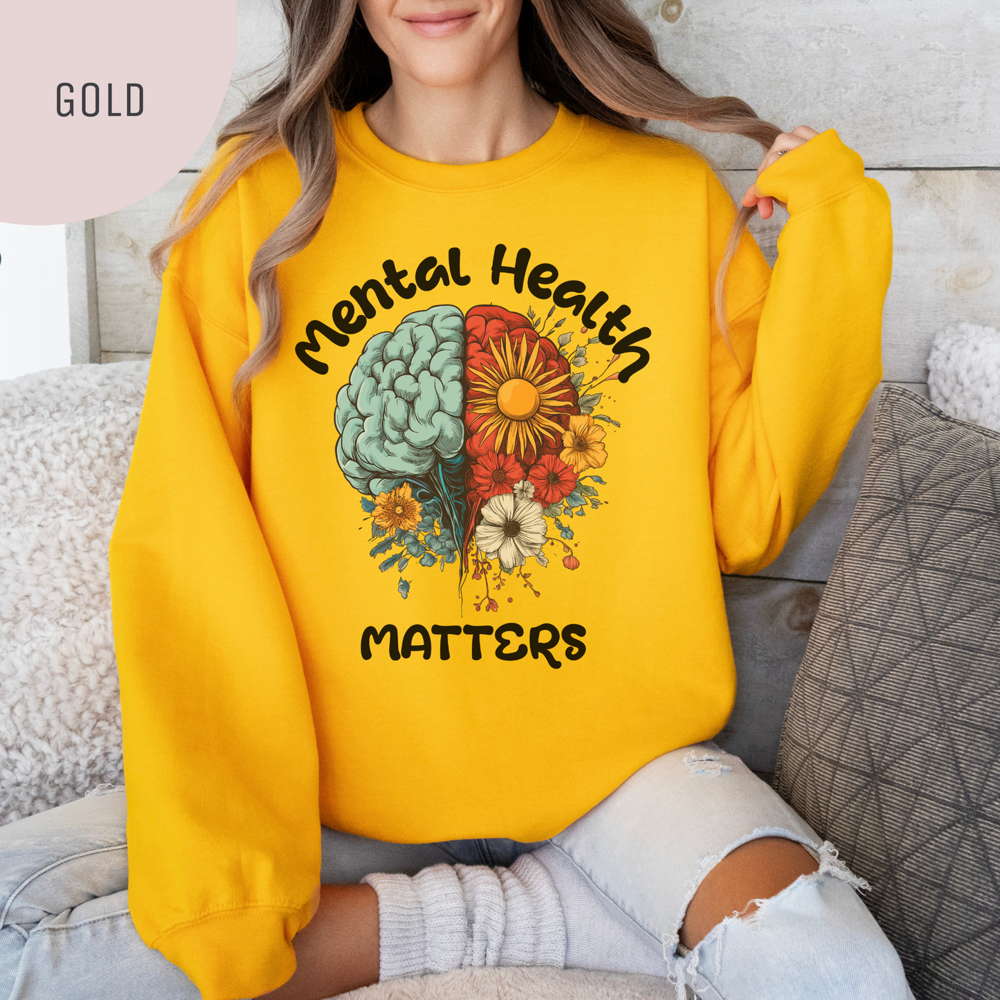 Mental Health Matters Unisex Crewneck Sweatshirt