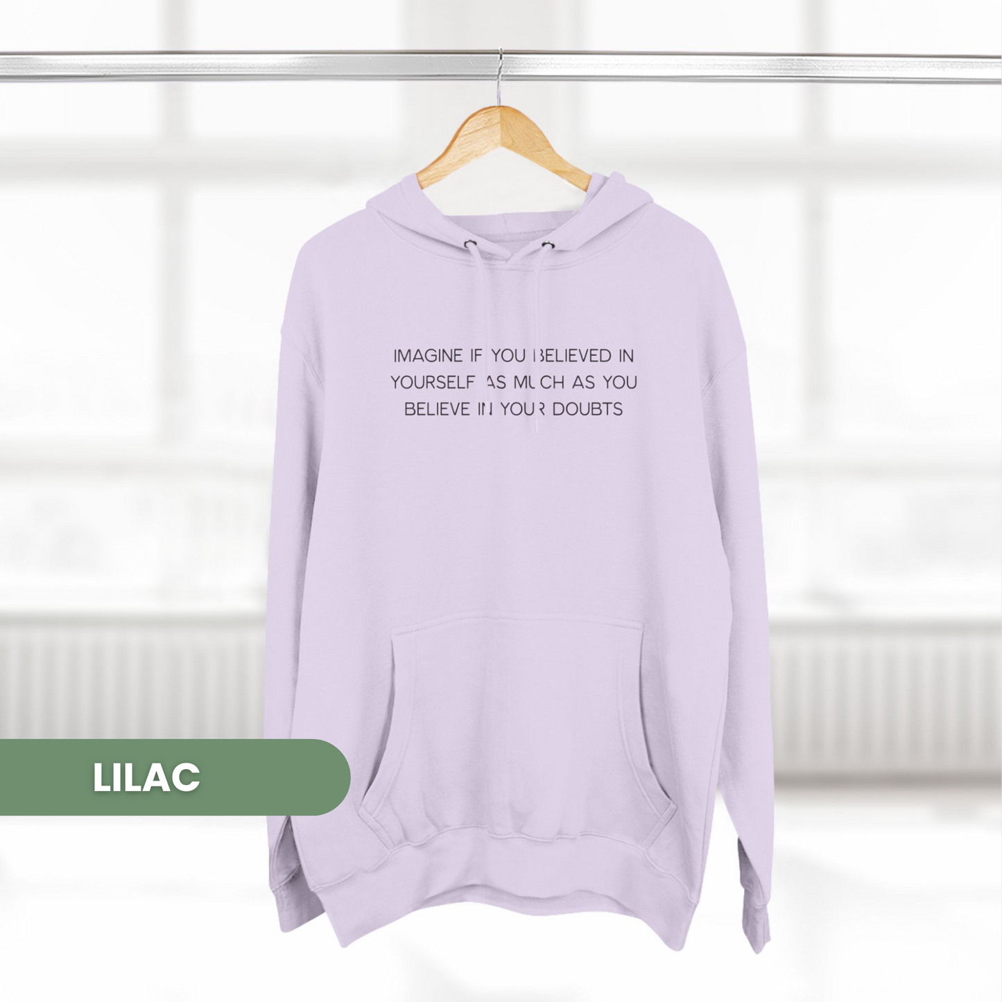 Believe in Yourself Unisex Cotton Hoodie – Cozy, Inspirational, and Minimalist