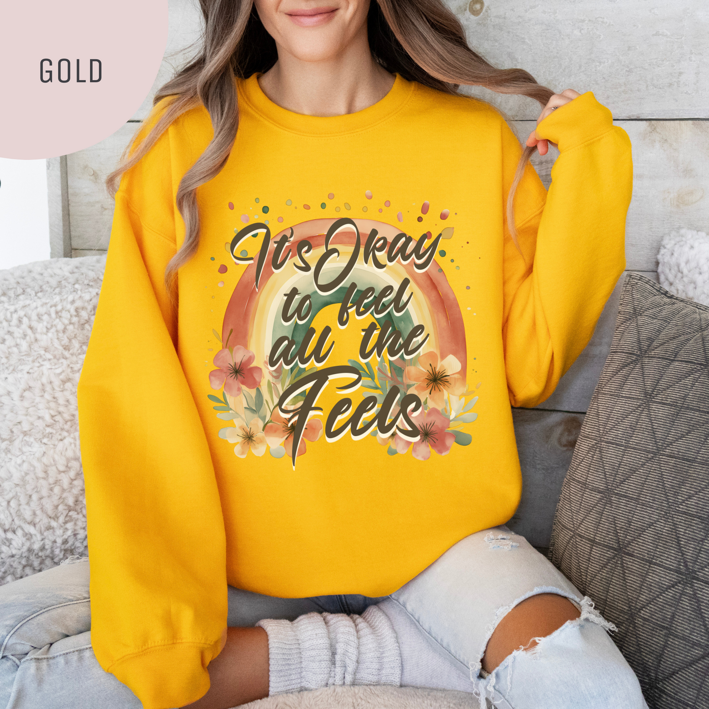 It's Okay to Feel All the Feels Mental Health Awareness Unisex Sweatshirt