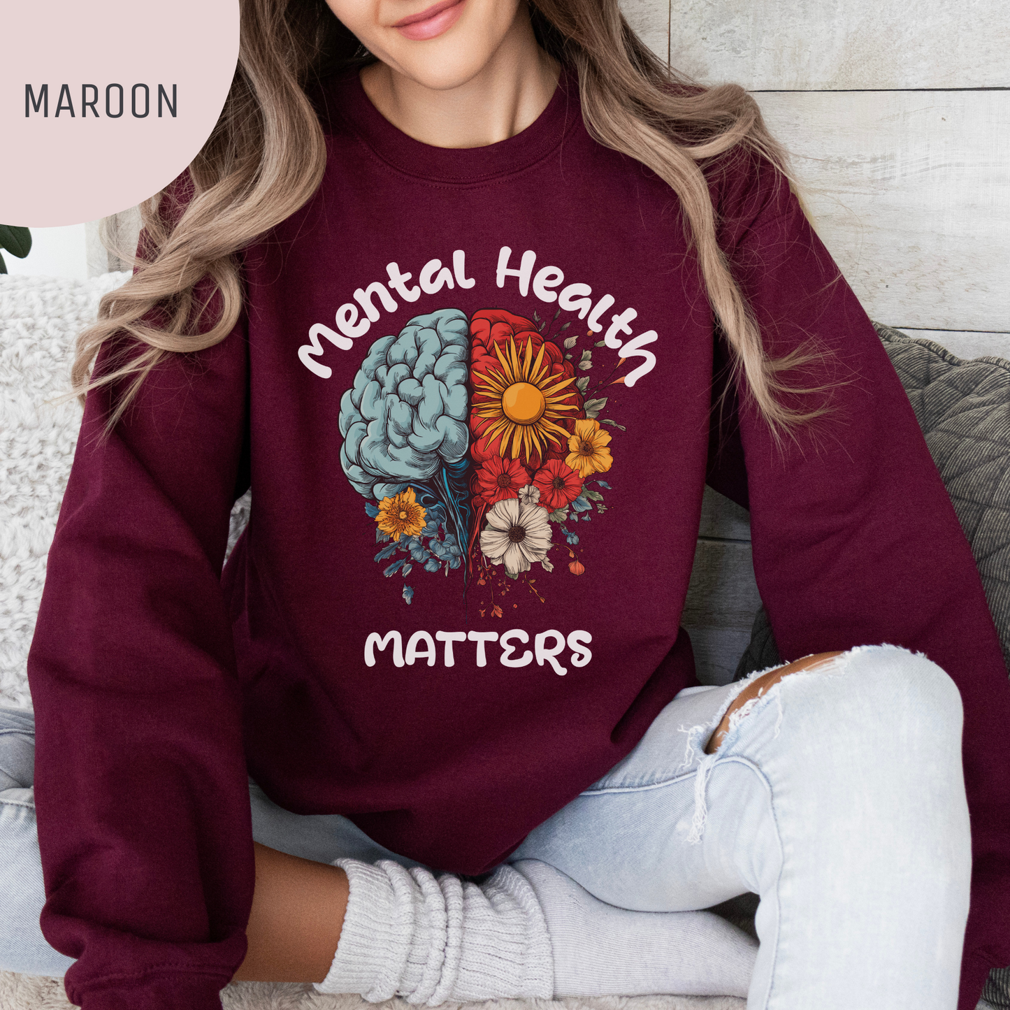 Mental Health Matters Unisex Crewneck Sweatshirt