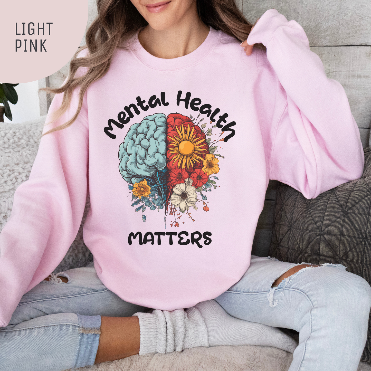 Mental Health Matters Unisex Crewneck Sweatshirt